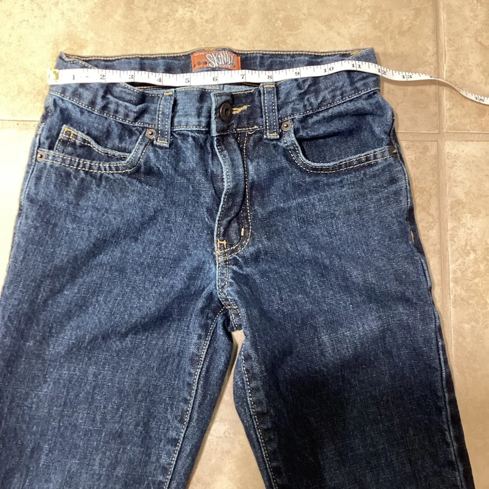 Old Navy Super Skinny Dark Denim Jeans Boys Size 8 Adjustable Waist